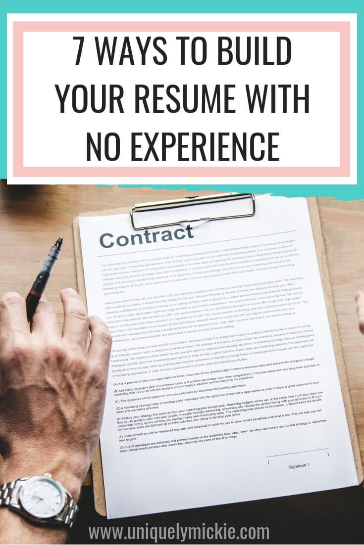 7 Ways to Build Your Resume with No Experience 