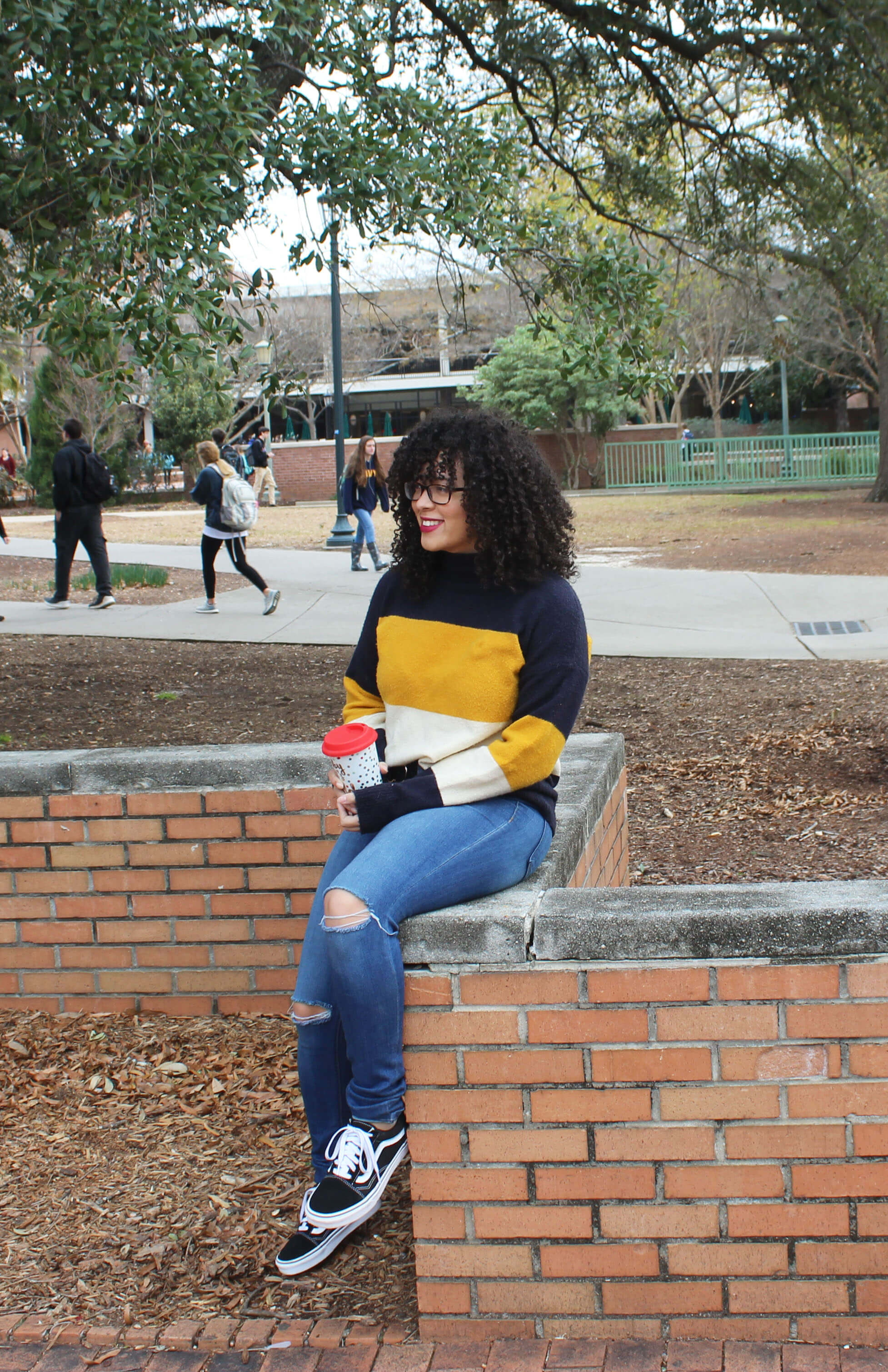 Striped Sweaters are my favorite type of sweaters because they are interesting without being boring. This one is perfect for the fall and winter months with it's muted colors.