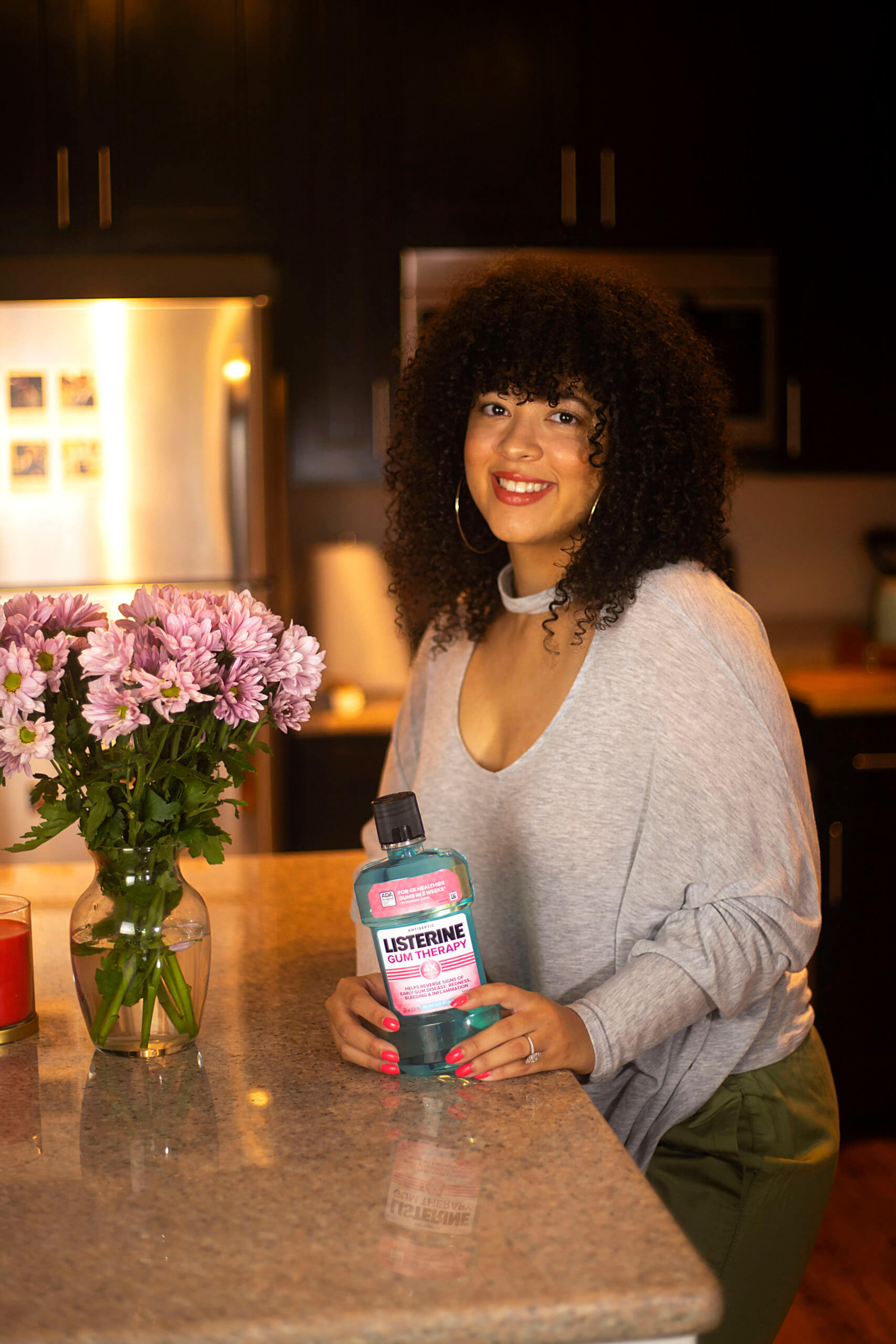 In today’s blog post, I’m sharing my nighttime routine and my favorite product that helps keep my gums healthy and clean, LISTERINE Gum Therapy Antiseptic #AD ##CleanHealthyBold