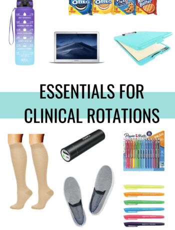 In this post, I’m sharing my clinical rotation essentials, which includes everything that I used to carry when I was on rotation in pharmacy school (works for medical school too!).