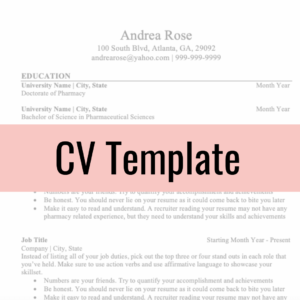 Pharmacist CV Template